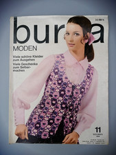 Burda Moden Zeitschrift 11 November 1968 mit Schnittmustern + Arbeitsanleitung