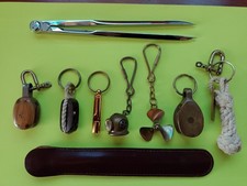 Maritime Schlüsselanhänger 7 stück + Kartenzirkel mit Tasche
