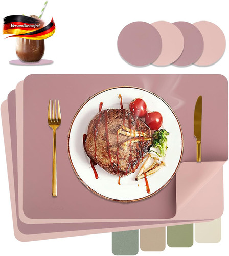 Abwischbare leder tischsets - abwischbare, leder-tischsets