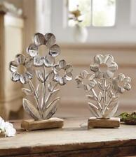 Deko Figur Blume "Silber" aus