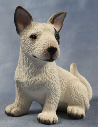 Bullterrier hund keramik figur - bullterrier,