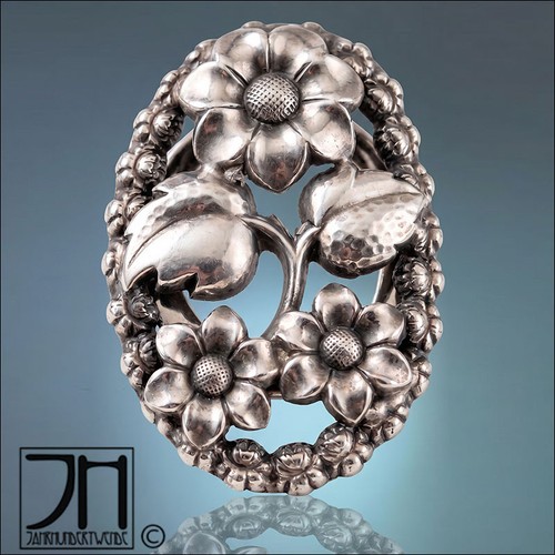 Antiker art deco clip blumen - art,