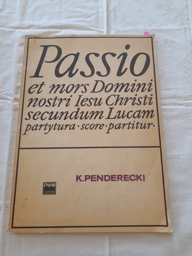 Penderecki passio mors - penderecki, et
