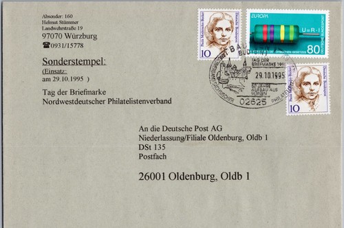 Brief sst tag - tag, briefmarke