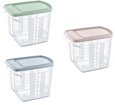 2x Vorratsdosen Schüttdosen Vorratsbehälter mit Deckel und Griff Müslidosen 2,5L