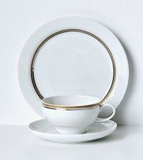 Thomas Rotunda Tee Gedeck 3-tlg. Tasse + Unterteller + Kuchenteller gold silber