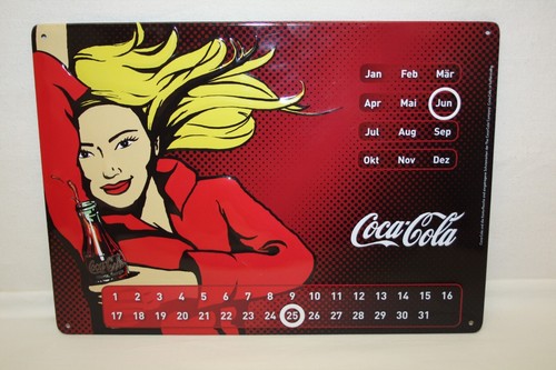 Coca cola blech kalender - -,