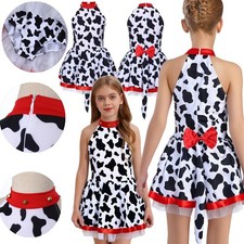 Mädchen Fancy Kleid Leistung Röcke Dalmatiner Kostüm Geburtstag Ärmellos Bühne