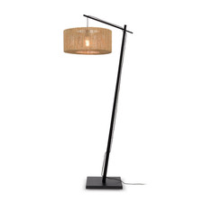 GOOD & MOJO Stehlampe Lampe Iguazu natur schwarz Ø50cm Zylinder