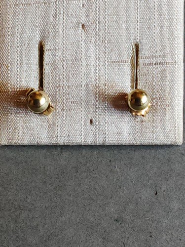 Gelbgold kugel ohrringe - gelbgold,