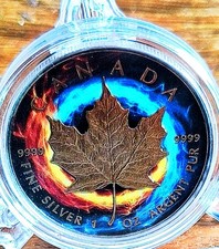 1oz Silber Maple Leaf ICE&FIRE Edition 2022 Canada RCM, Auflage 50 Stück!