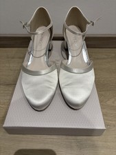 RAINBOW CLUB Stacy Brautschuhe 5 cm Riemchen Pumps Ivory Satin Gr 39,5