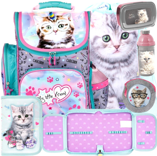 Set 6tlg schulranzen katze - 6tlg,