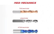 Ein VHM Bohrer verschiedene Größen TiSiN AlTiSiN beschichtet oder unbeschichtet