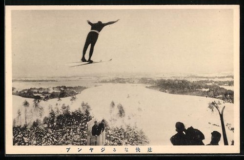Skispringer beim sprung - skispringer,
