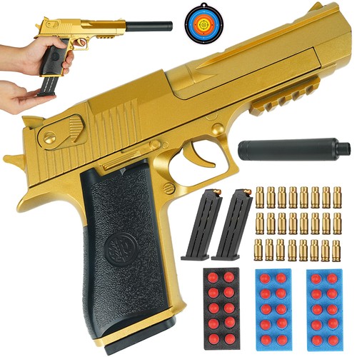 Goldfarbene spielzeugpistole - goldfarbene,