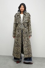 Warehouse Leopard Mantel Damen