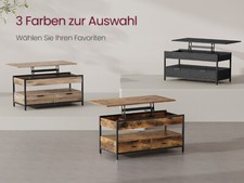 VASAGLE Couchtisch höhenverstellbarer 50 x 100 cm (T x B) Höhe: 48-63 cm