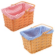 KUNSTSTOFFKORB MIT GINGHAM BUCH FIGUR REQUISITE KOSTÜMZUBEHÖR