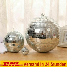 5-20cm Spiegelkugel Discokugel Echtglas Glitzer Party Ferien Bühnendekoration DE