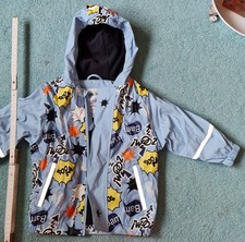 Regenjacke lupilu IAN 301779 mit blauen Futter, Größe 86-92, 12-24 Monate, hellb