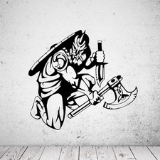 Wandtattoo Wikinger mit Axt