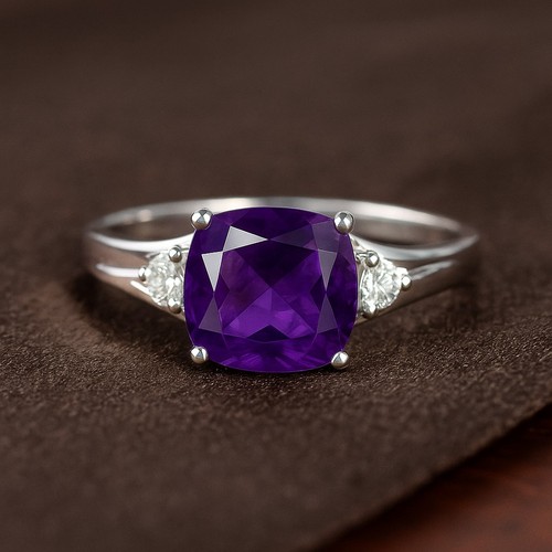 Amethyst mit diamant 925 - amethyst,
