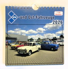 Kalender 2026 IFA und Ost Fahrzeuge Postkartenkalender Oldtimer Ostalgie Trabbi