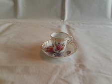 Nymphenburg Mokkatasse  Blumendekor Gold um 1900