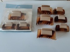 Restposten von 9 Haarklammern. 2 Größen. Aus Kunststoff. Haarschmuck.
