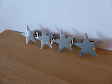 4 Stück Serviettenhalter Serviettenring Stern silber Tischdeko