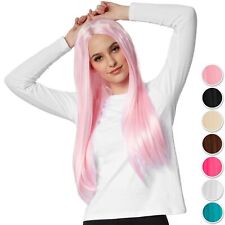 Perücke lang glatt Langhaar Fasching Karneval Cosplay Kostüm voll Kostüm neu