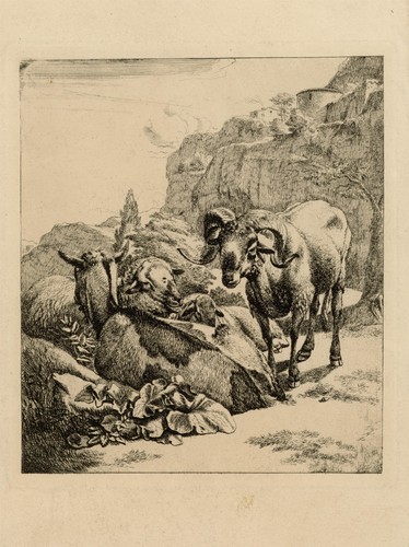 Biedermeier ziegen gebirge - im,