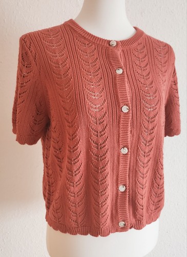 Boho kurzarm strickjacke aus - boho, kurzarm-strickjacke
