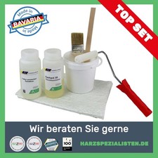 SET GFK Reparatur 1,5 kg Epoxidharz + 2 m² GFK Matte 300g/m² + Zubehör Modellbau