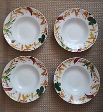 4 tolle große Pastateller/Nudelteller, in weiß mit Nudeln drauf, 30 cm DM