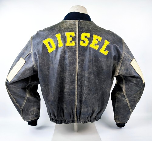 Diesel lederjacke grau - lederjacke, /