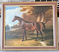 Großes Pferdegemälde gerahmt