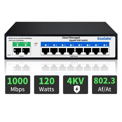 Goalake gigabit poe switch - switch, 8