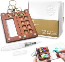 Mini Aquarell Set 8 Fächer Tragbar Reise Malset Skizzenbuch