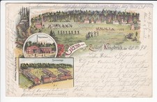 SACHSEN , KREIS BAUTZEN , LITHO GRUSS AUS ZIELDORF KÖNIGSBRÜCK , 1898