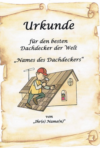 Urkunde für den besten - urkunde,