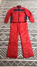 Skianzug Vintage Damen Rot