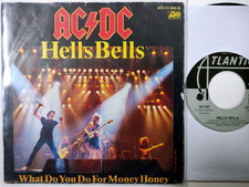AC/DC***7" Single - Hells Bells / What Do You Do For Money Honey***1980***VG
