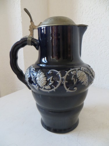 Kanne krug mit zinndeckel - mit,