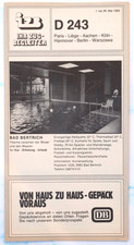 Bundesbahn - Fahrplan -Ihr Zug-Begleiter D 243 Paris - Berlin - Warszawa 05/1983