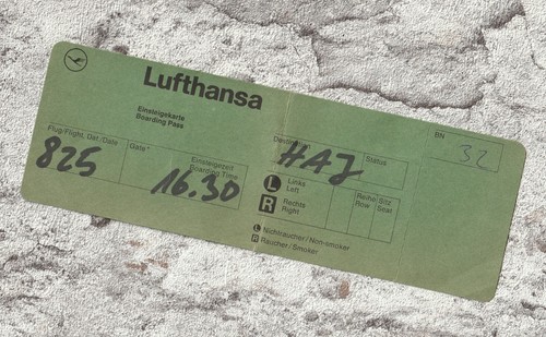 Lufthansa einsteigekarte - lufthansa,