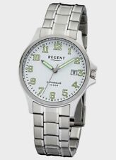 Regent Herren Uhr F-1281 Armbanduhr Edelstahl Datum Saphirglas,10 Bar Modell Neu