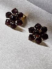 Gelbgold Granat Ohrstecker /