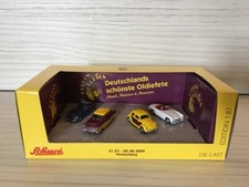 Schuco 1:87 Satz Golden Oldies (VW Käfer, Ford 17M, Jaguar, Mercedes)